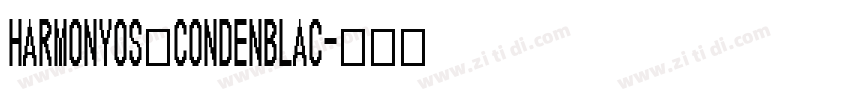 HarmonyOS CondenBlac字体转换